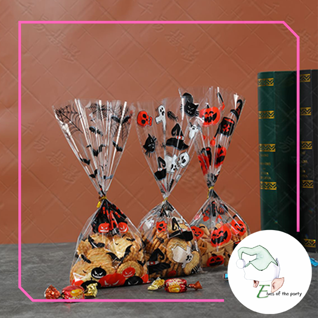 Halloween Trick or Treat Loot Bag : Plastic Candy Bags (50pcs)