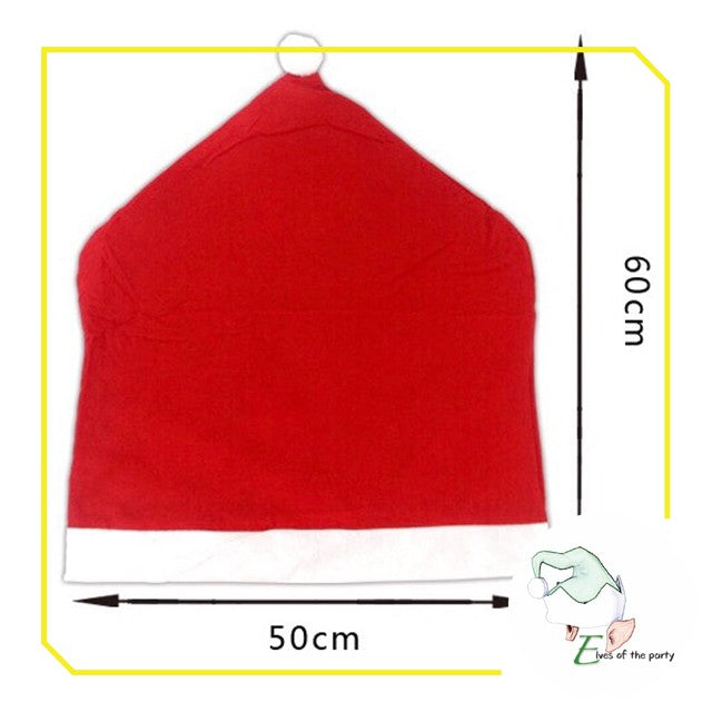 Christmas Santa Hat Chair Seat Cover