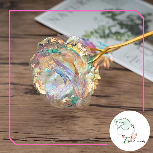 Artificial Flowers : Gold Foil Rose Flower with box