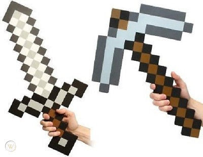 Minecraft Diamond Foam Swords, Pickaxes, Axe, Torch, Ore