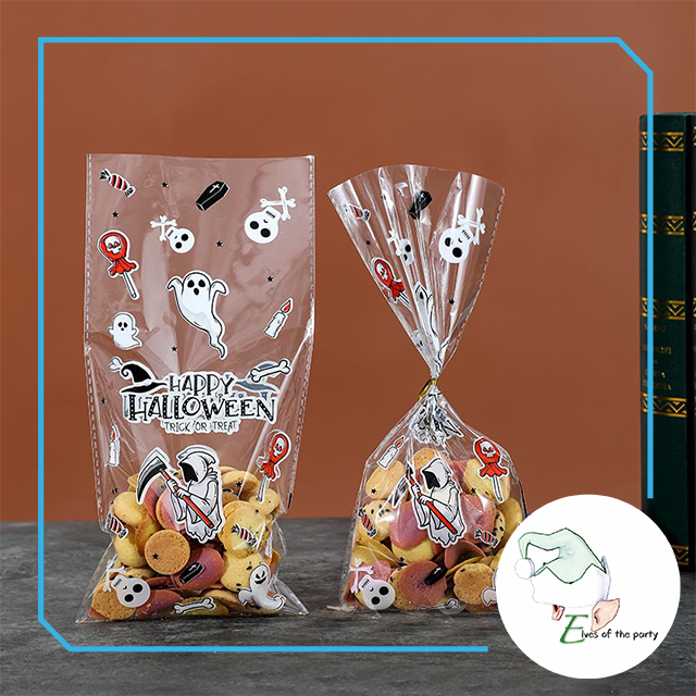 Halloween Trick or Treat Loot Bag : Plastic Candy Bags (50pcs)