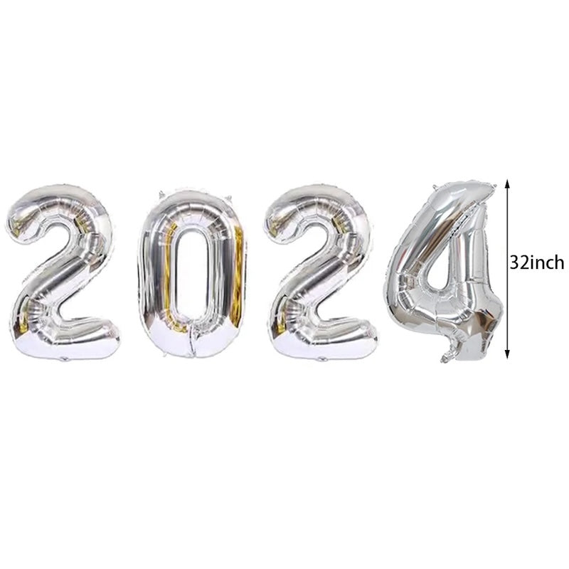 32” Number Foil Balloons: Gold, Silver, Rose Gold & Tutti Frutti