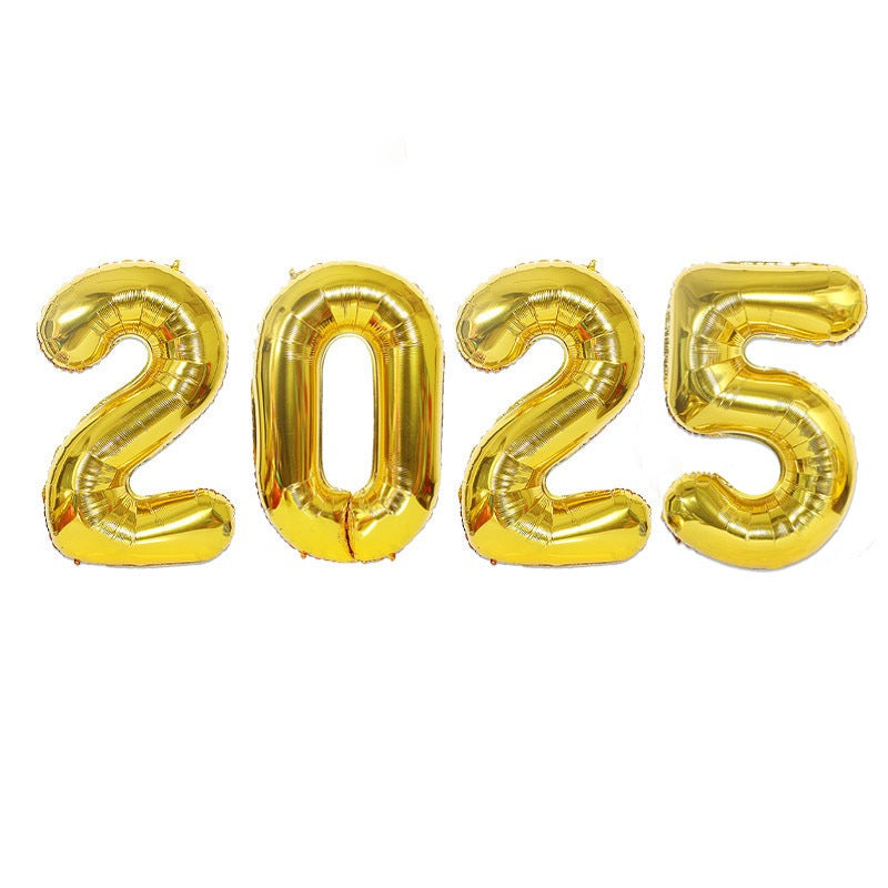 32” Number Foil Balloons: Gold, Silver, Rose Gold & Tutti Frutti
