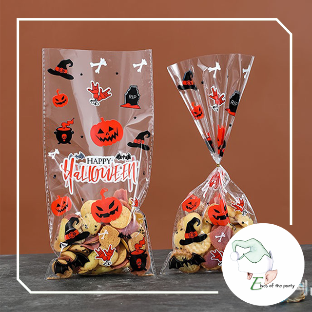 Halloween Trick or Treat Loot Bag : Plastic Candy Bags (50pcs)