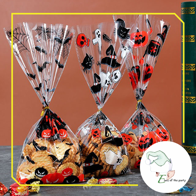 Halloween Trick or Treat Loot Bag : Plastic Candy Bags (50pcs)