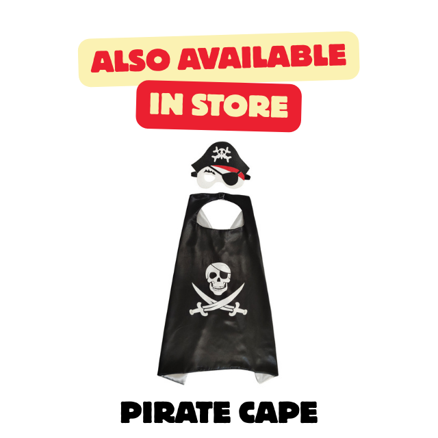 Pirate King Kids Costume - Crown, Gun, Eye Patch, Hook Gloves