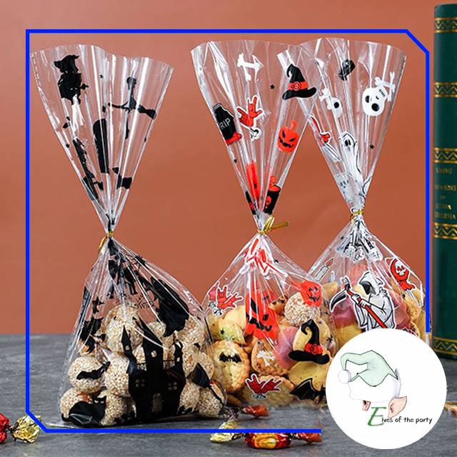 Halloween Trick or Treat Loot Bag : Plastic Candy Bags (50pcs)
