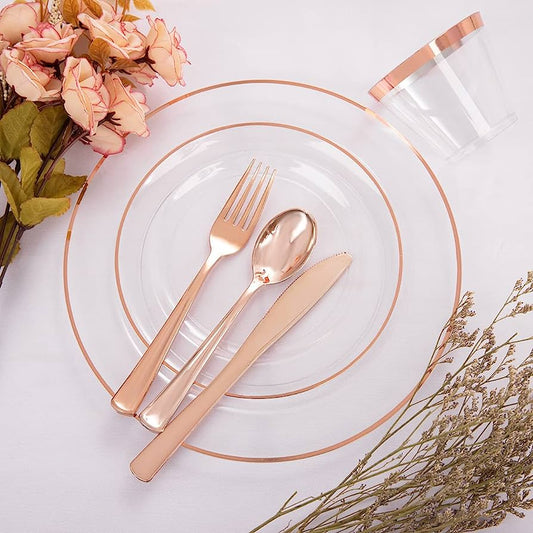 Elegant Disposable Flatware - Fork, Knife and Spoon