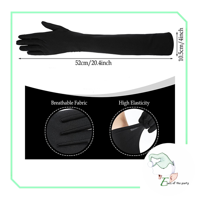 Roaring 1920's Great Gatsby Flapper Costume Accessories - Necklace, Gloves, Cigarette Holder