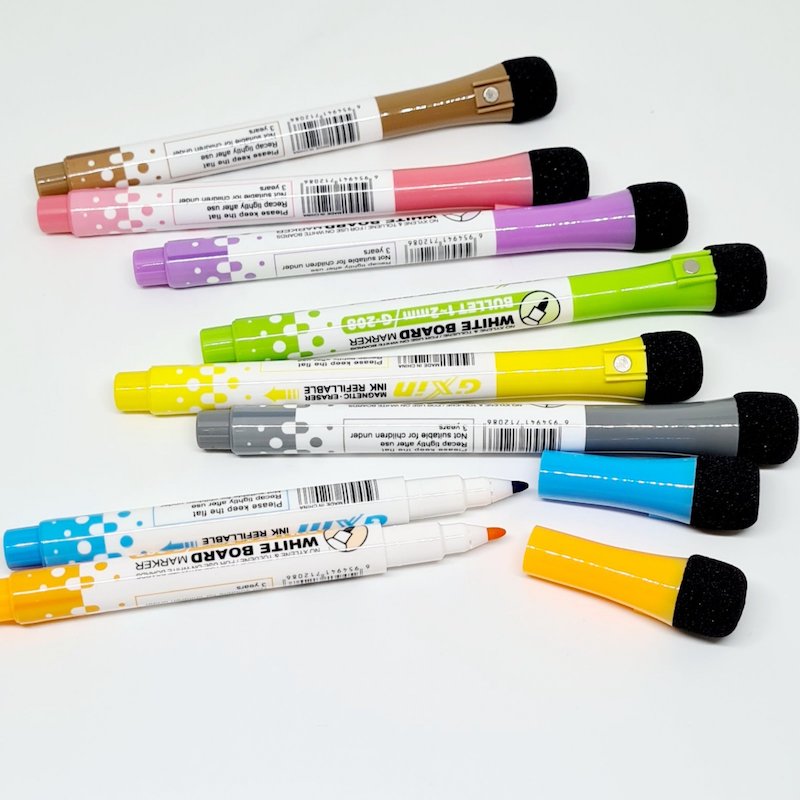 4pc White Board Marker with Eraser Head