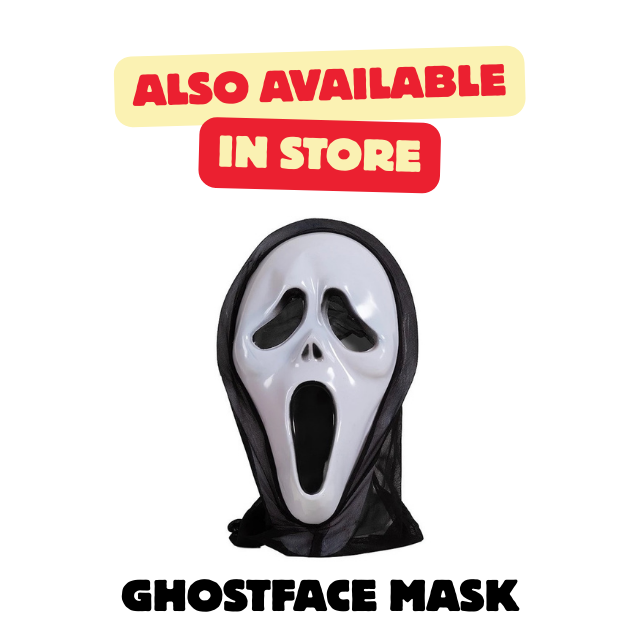 Scream Ghostface Black Cloak with Hood Halloween Costume