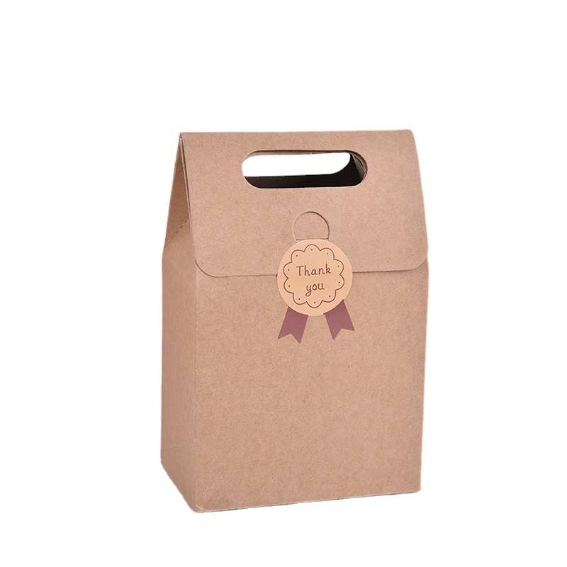 12pc Plain Paper Bag with Flap and Handle (Large)