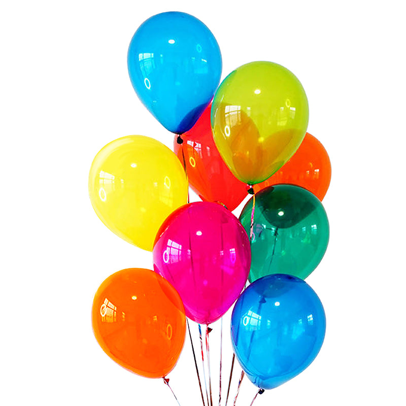 100pc Balloons - 10" Jewel Crystal