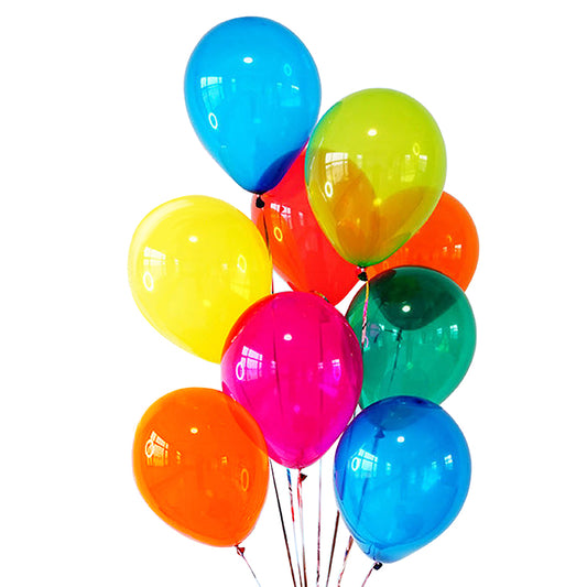 100pc Balloons - 10" Jewel Crystal