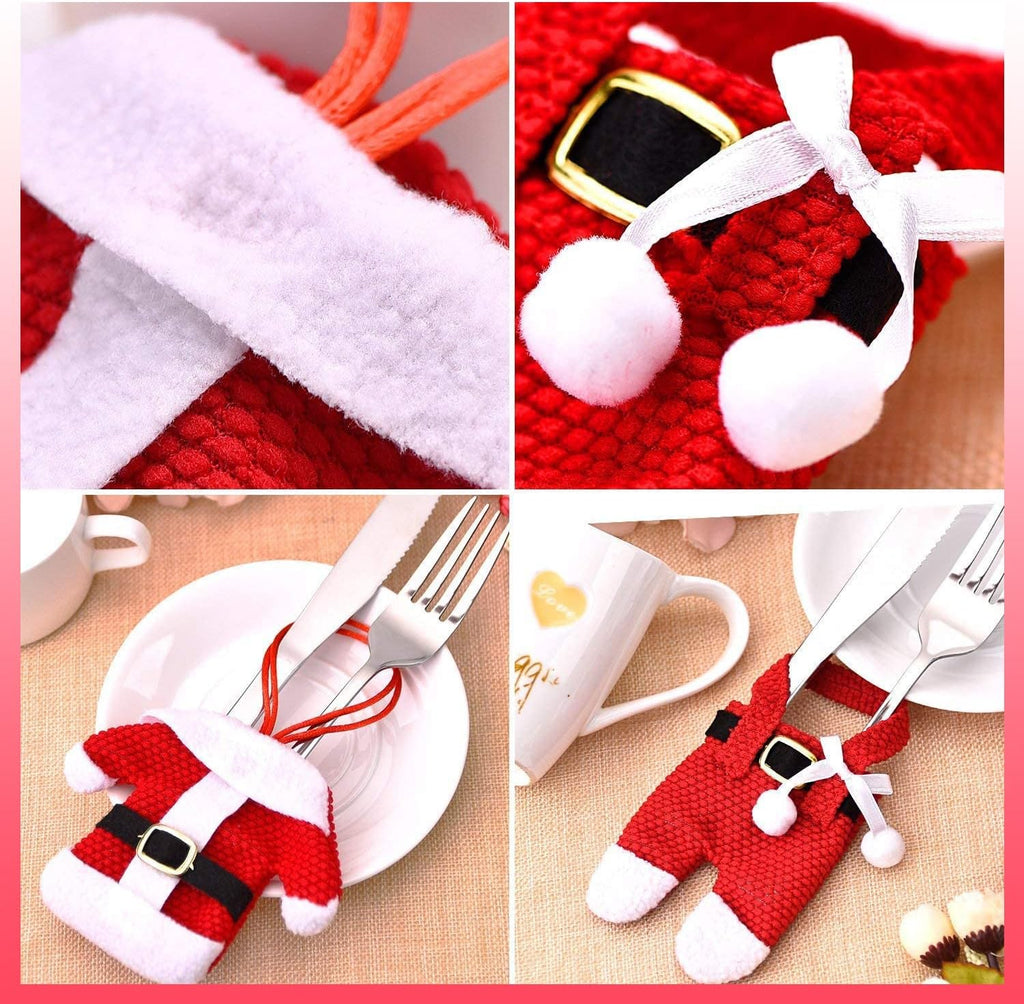 Christmas Knife and Fork, Silverware Cutlery Holder - 2pcs/set
