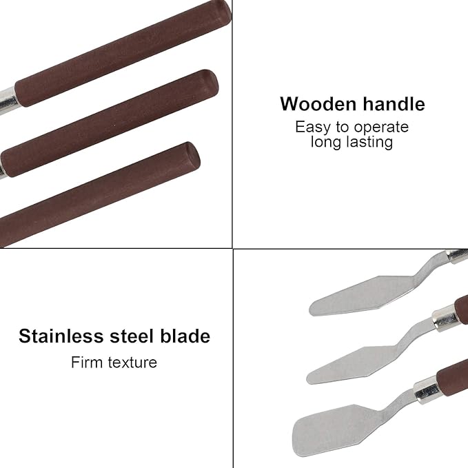 Artist Palette Scraper Knives (Stainless Steel)