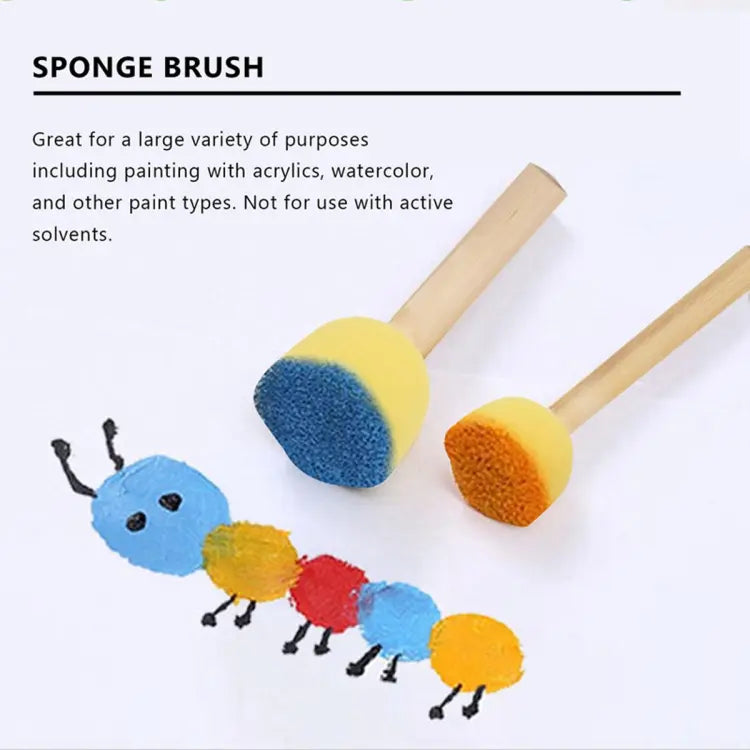 4pc set Round Sponge Brush