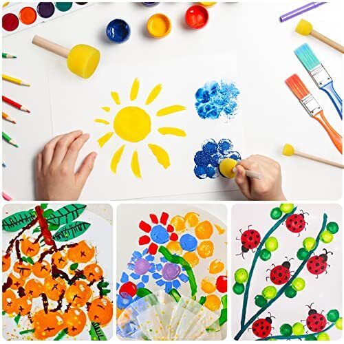 4pc set Round Sponge Brush