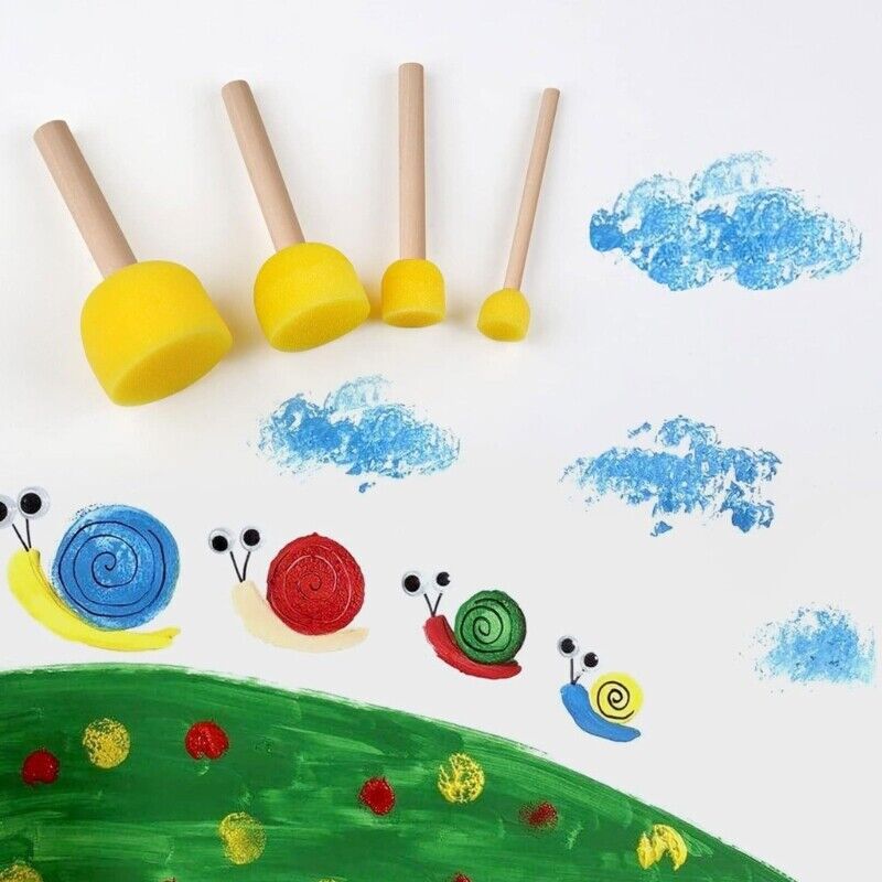 4pc set Round Sponge Brush