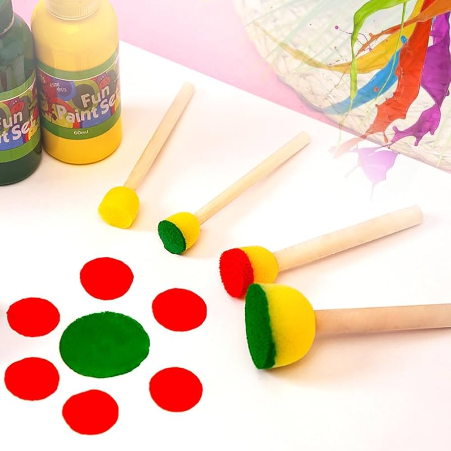 4pc set Round Sponge Brush