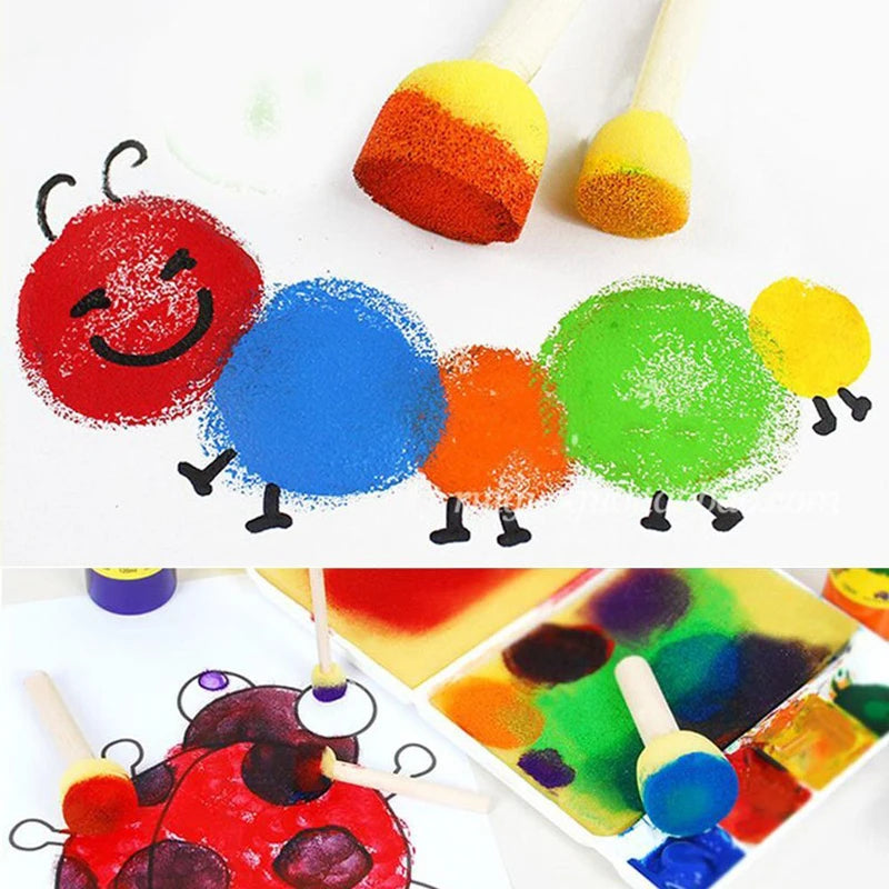4pc set Round Sponge Brush