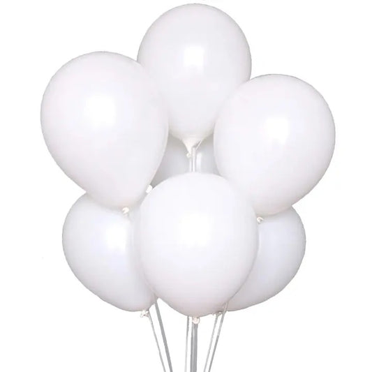 100pc Balloons - 12" White