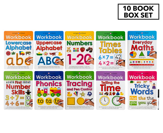 [Book] Wipe Clean Kids Educational Workbook 10pk