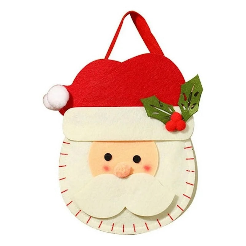 Christmas Felt Cloth Pouch for Jewelry, Candies, Party Favors or Gifts