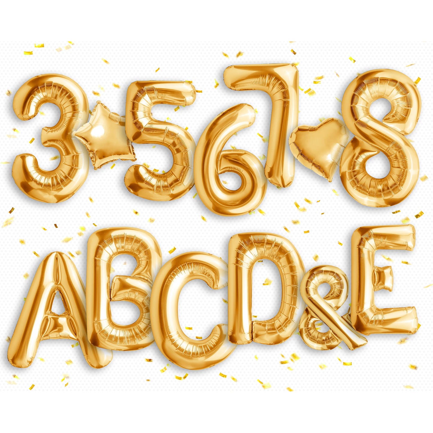 32” Number Foil Balloons: Gold, Silver, Rose Gold & Tutti Frutti