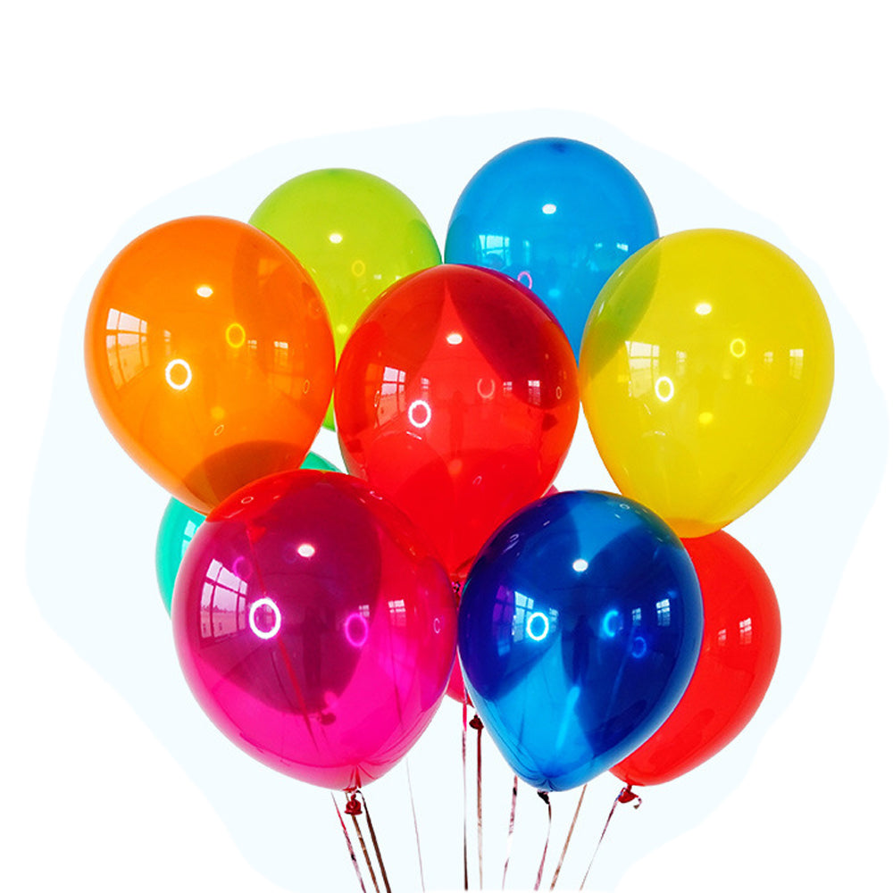 100pc Balloons - 10" Jewel Crystal
