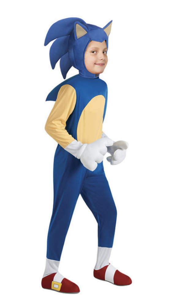 Sonic the Hedgehog Sonic Costume Jumpsuit, Booties, and Headpiece