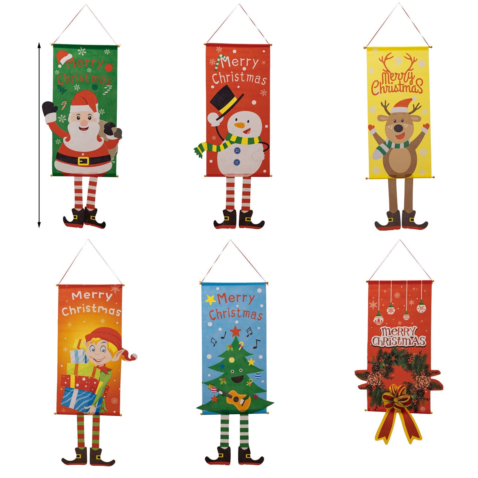 Christmas Decoration : Christmas Flag Banner for window or wall decorations