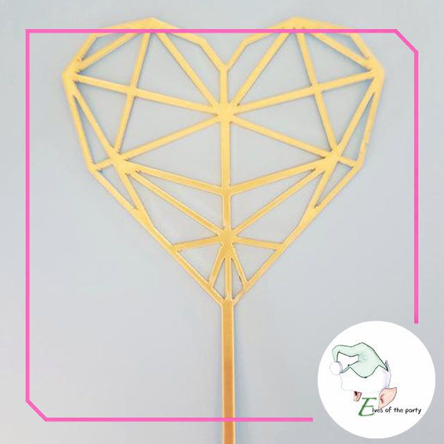 Acrylic Cake Topper : Love / Hearts / Happy Valentine's Day