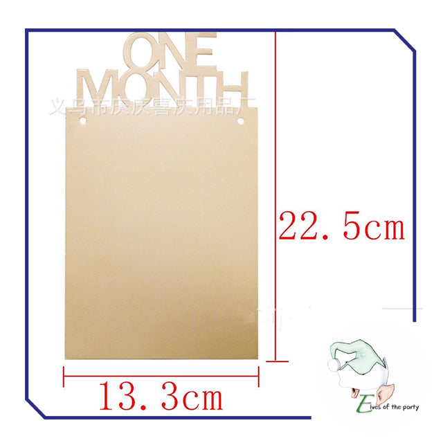 Happy Birthday Banner : 1-12 Months Newborn Baby Record Photo Frame Banner