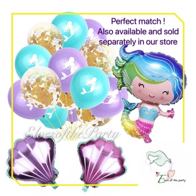 Partyware : Mermaid, Iridescent Silver Shell Paper Plates and Cups