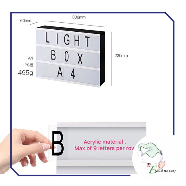 Red Heart Light Box with Letters