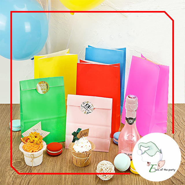 10pc Colored Kraft Paper Bags