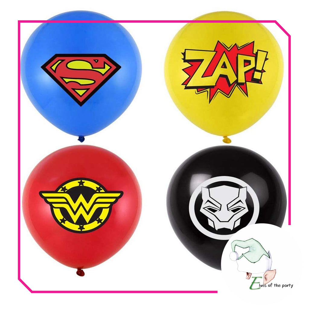 Superhero : 3D Foil and Latex Balloons