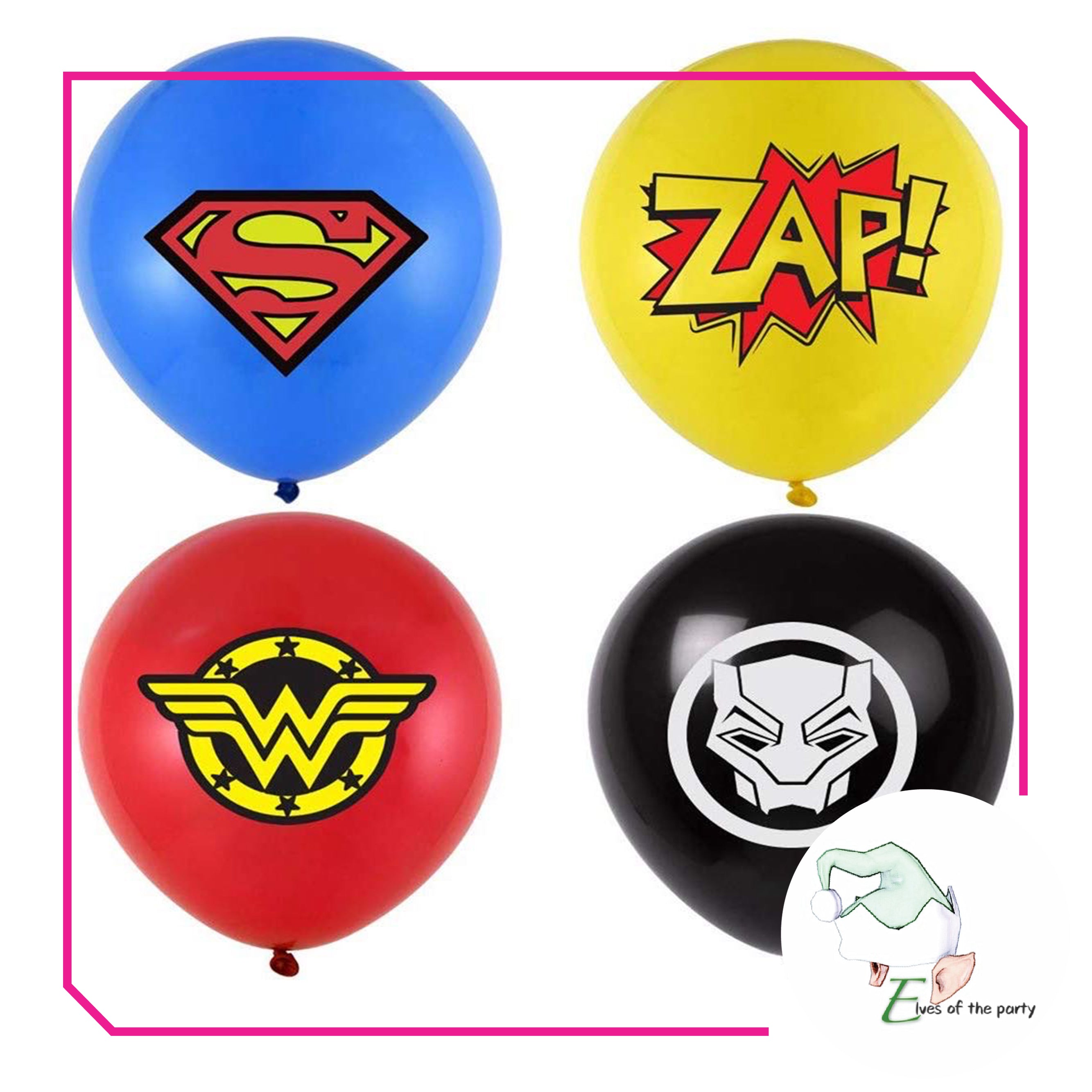 Superhero : 3D Foil and Latex Balloons