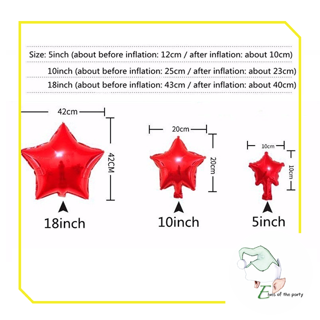 Foil Balloons : Star (5" / 10" / 18")