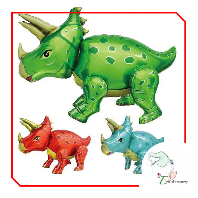 Dinosaur Happy Birthday Banner, Latex Balloons and 3D Foil Balloons