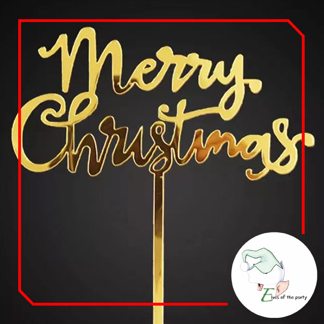 Acrylic Cake Topper : Merry Christmas