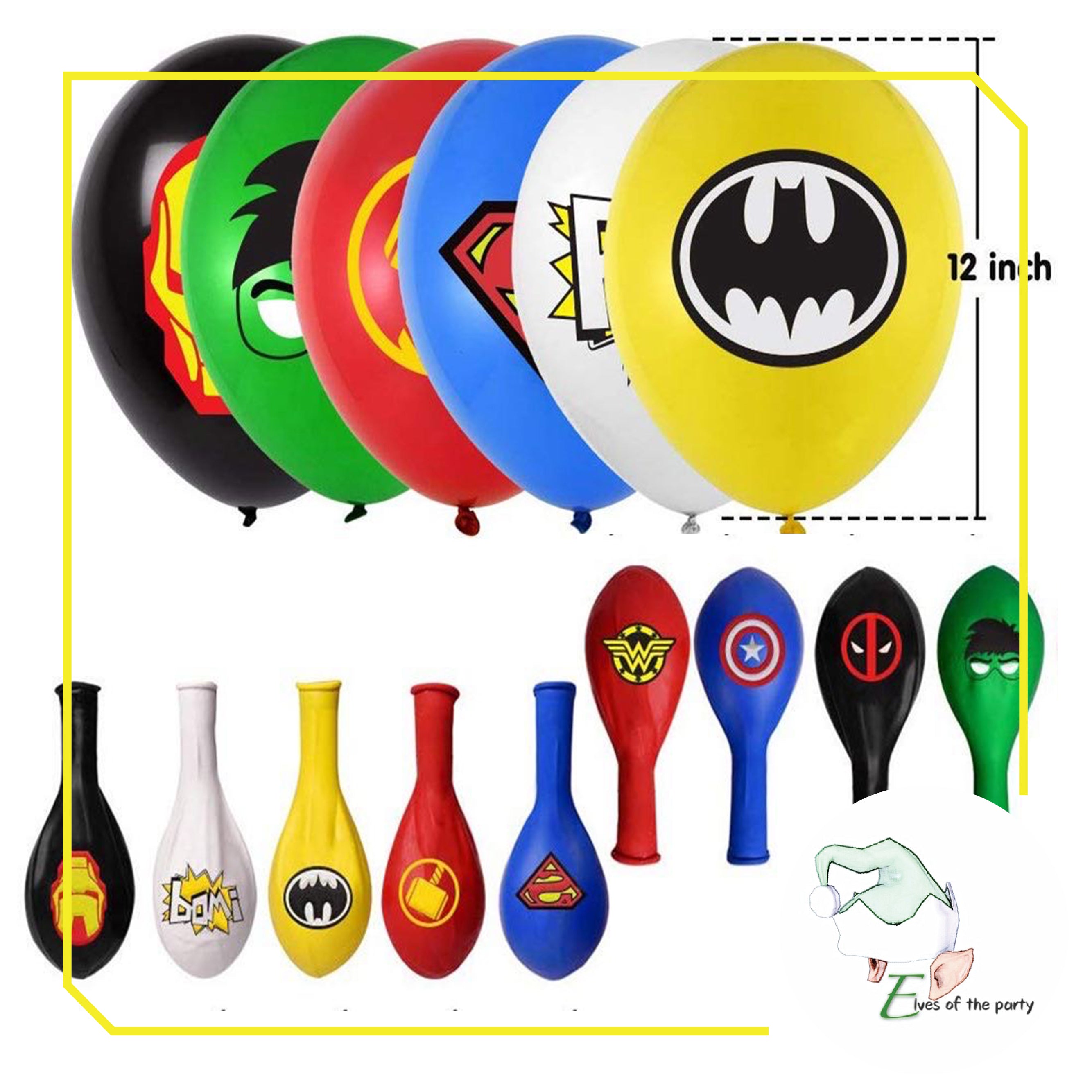 Superhero : 3D Foil and Latex Balloons