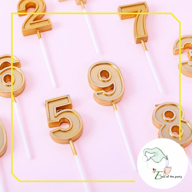 Candles: Wax and Sparkling Number Candles (#0 to #9)