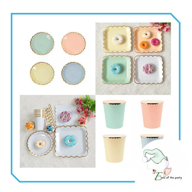 Partyware : Pastel Party Paper Plates and Cups