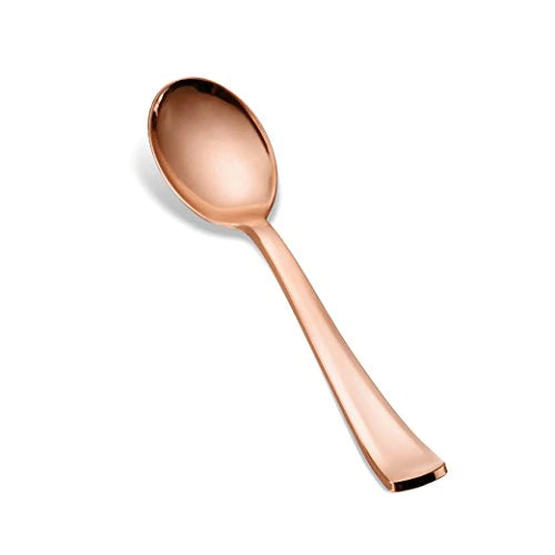 Elegant Gold / Rose Gold Rimmed Disposable Plates and Utensils