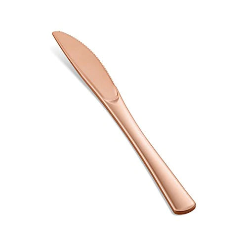 Elegant Gold / Rose Gold Rimmed Disposable Cup, Wine Glass, Champagne Flute and Utensils