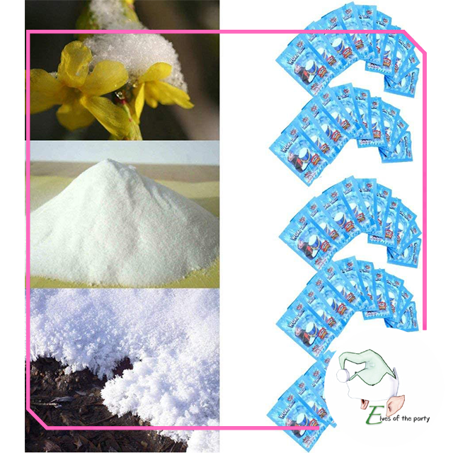 Christmas Decoration : Instant Faux Snow for Christmas Decor or Science experiments