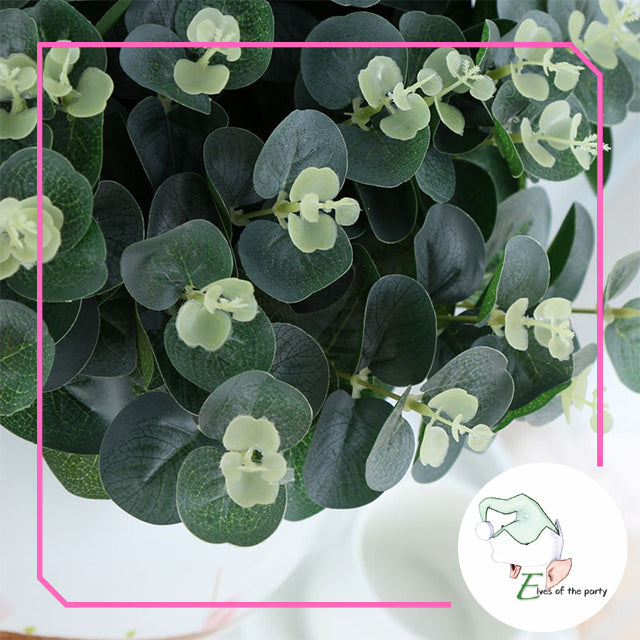 Artificial Flowers : Eucalyptus Leaves and Stem Branch