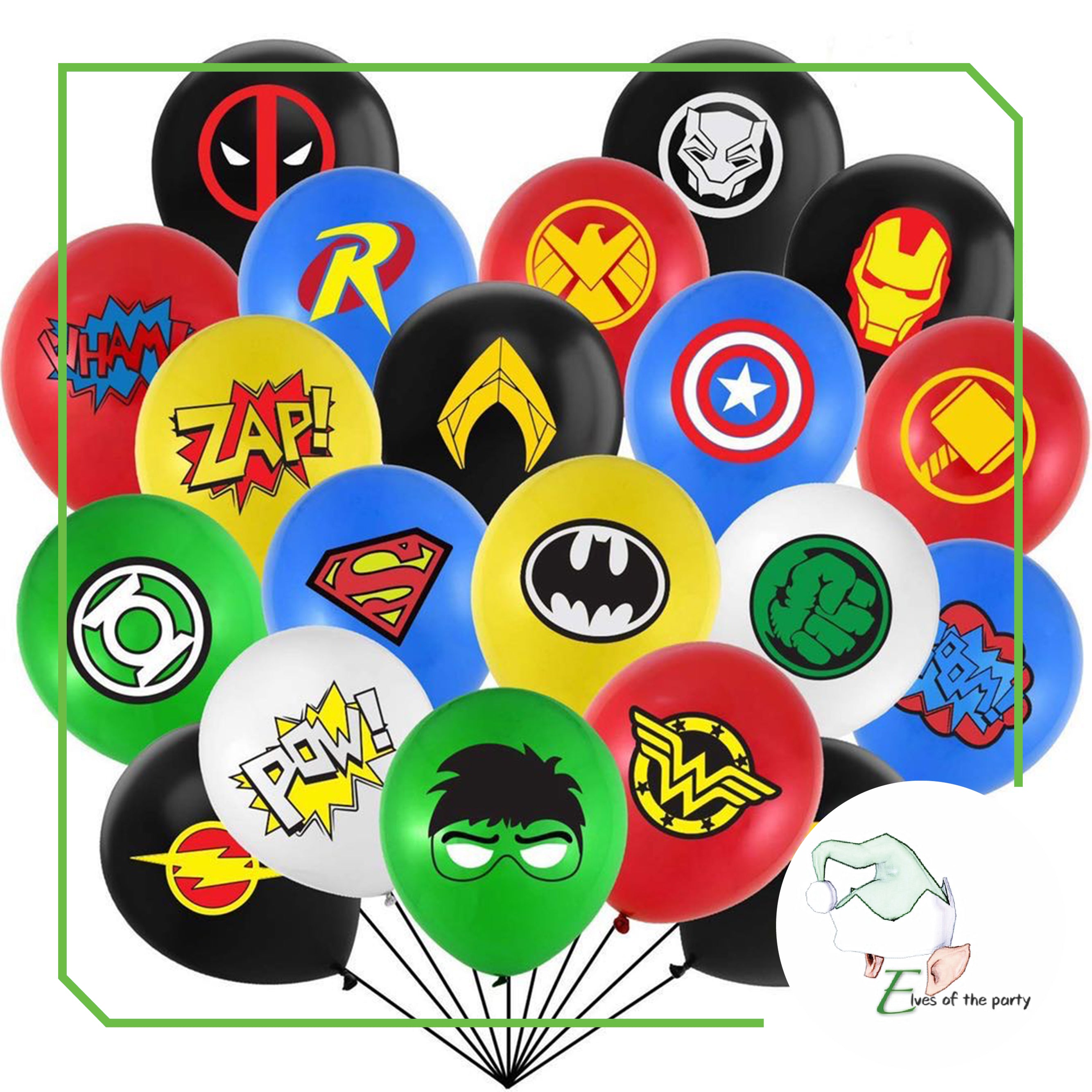 Superhero : 3D Foil and Latex Balloons